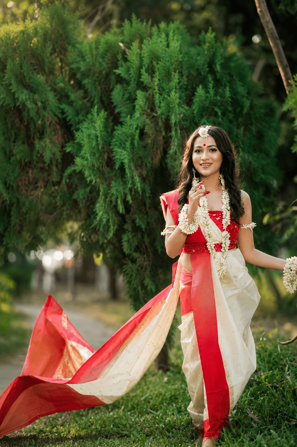 Traditional Axomiya Draping